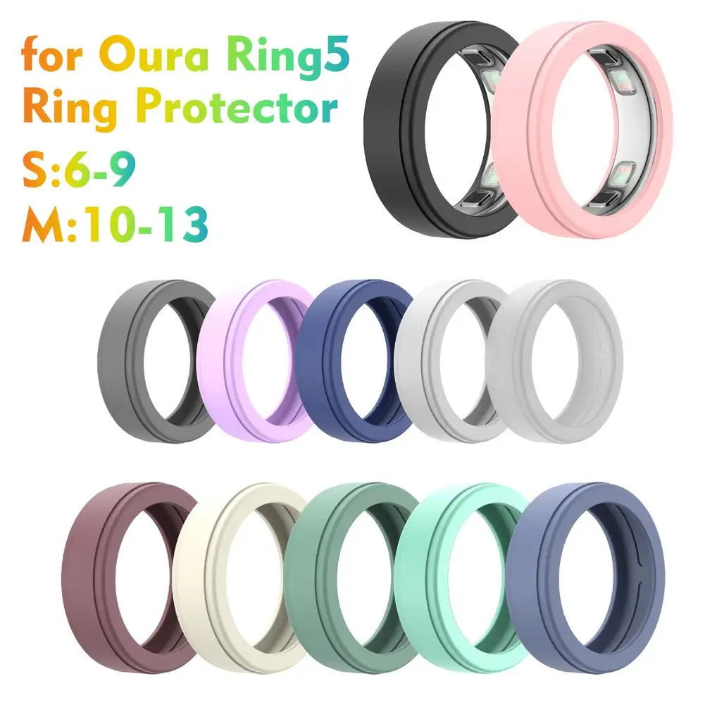 Cover Protettiva in Silicone Morbido per Oura Ring 5, Anello Intelligente Anti-Caduta, Anti-Polvere, Anti-Graffio, Effetto Pelle - immagine 4