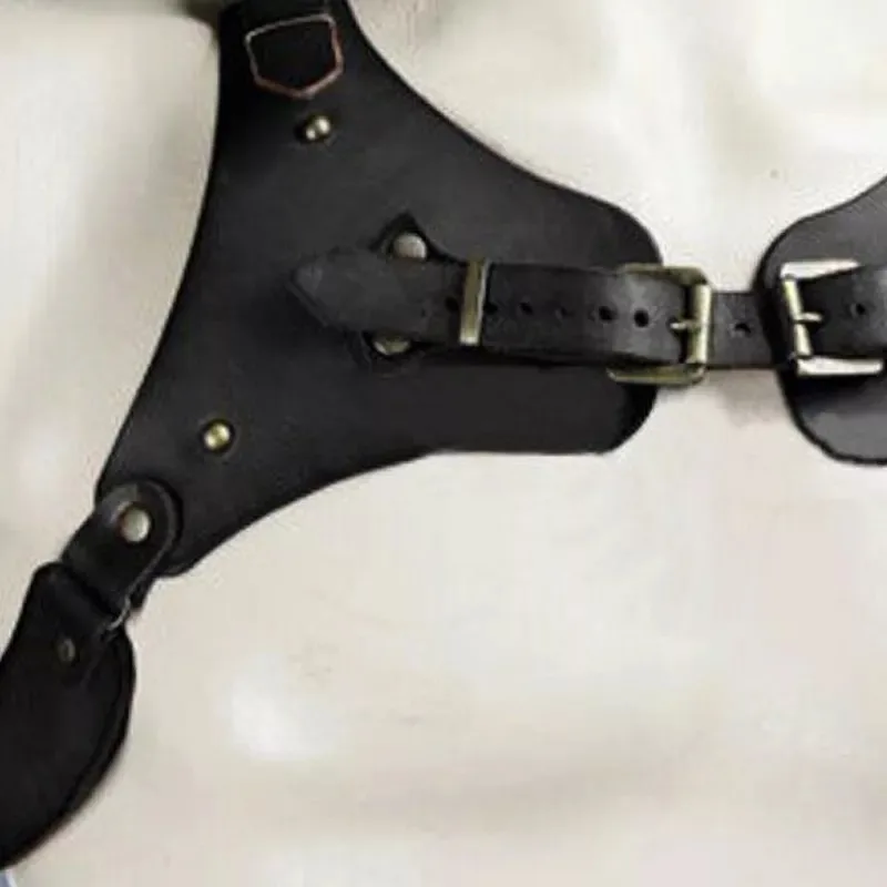 ZUYPSK Set Petto Armour Steampunk – Spallaccio E Bracciale In PU Con Borchie, Regolabile Per Cosplay E Halloween