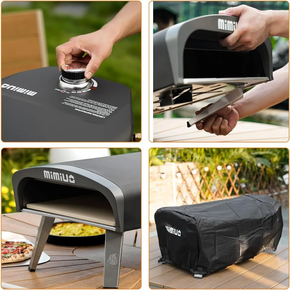 Portable Outdoor Propane Pizza Oven with 13 Stone for Professional Baking