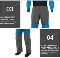 Sports Latex Collar and Cuff, Diving Surfing, Raft, Waterproof, Breathable Kayak, Drysuit  with Socks of the Same Material 2