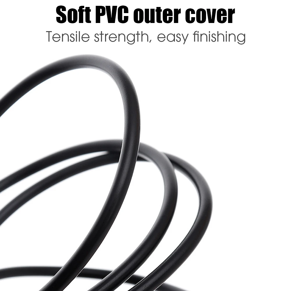 High-Speed USB 2.0 A Male to Male Data Sync and Charging Cable - Black