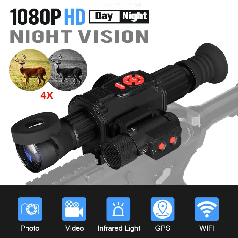 

EAGLEEYE New Arrival Tactical 5X Magnification Night Vision Scope OLED Display For Hunting Telescope GZ27-0030