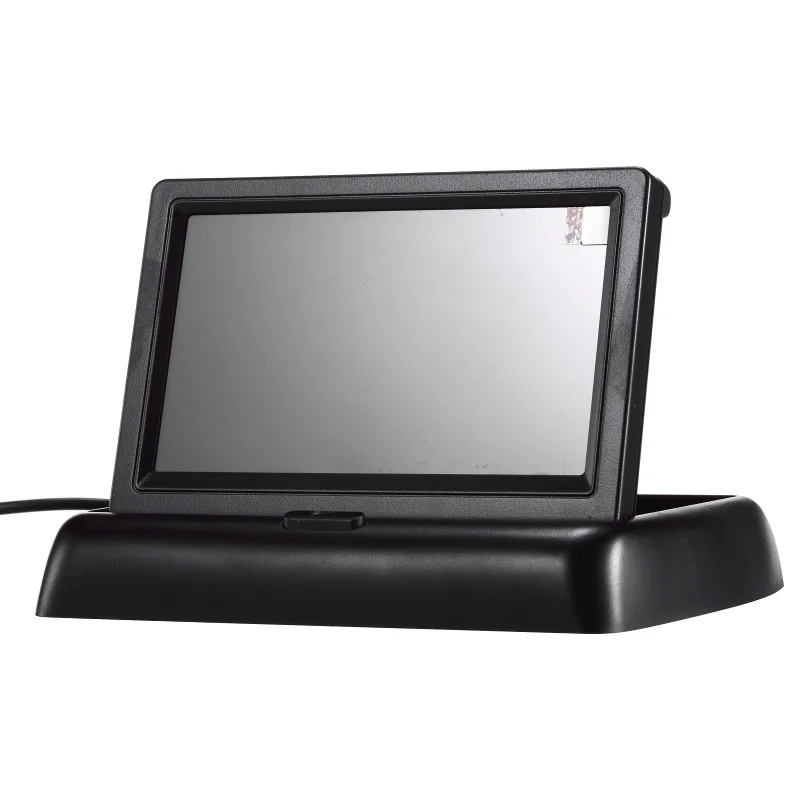Foldable 4.3" TFT LCD HD800*480 Screen Car Monitor Reverse Parking monitor with 2 video input,8 led car Rearview camera gift