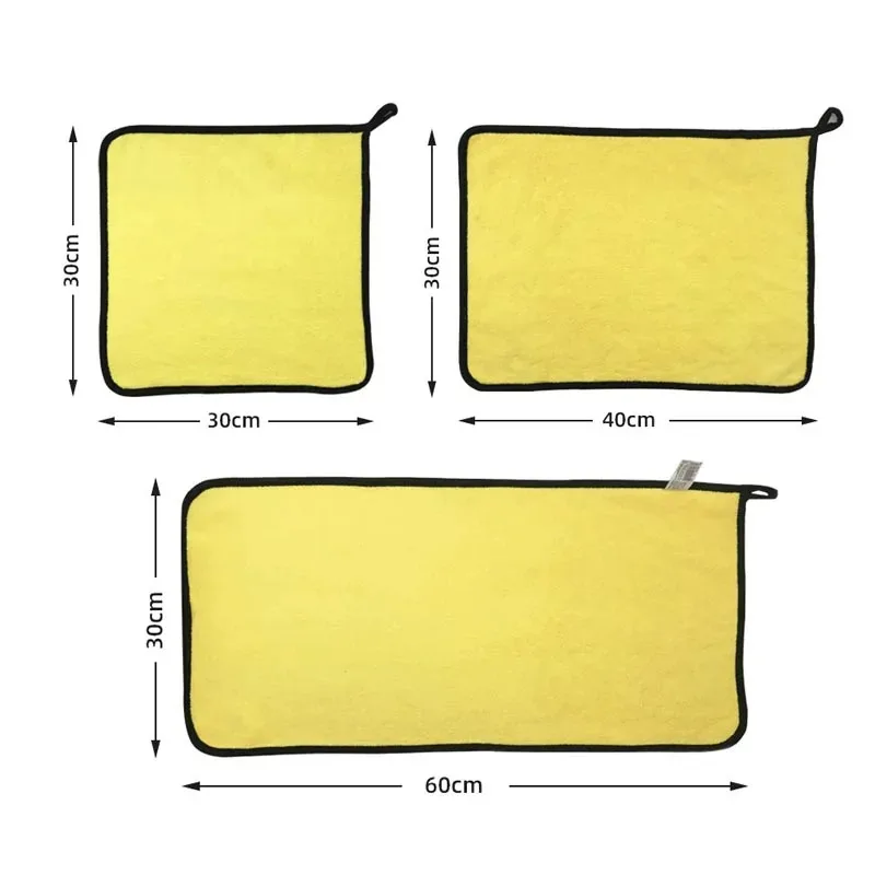 1/2/3/4개입 자동차 세차 타월 코랄 벨벳 청소용 천 부드러운 가정용 청소 걸레 고흡수성 주방 설거지 스크러버