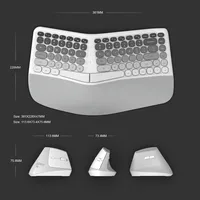 Jomaa Ergonomic Split keyboard and Mouse Creamy Wireless Keyboard Silent Mice Set with Wrist Rest for Laptop, PC, Windows - Image 6