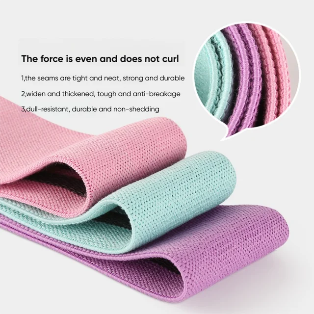 Yoga Resistance Bands 3 Pcs of Stretch Exercise Workout Bands for Women and Man Booty Legs Elastic Pilates Flexbands 4