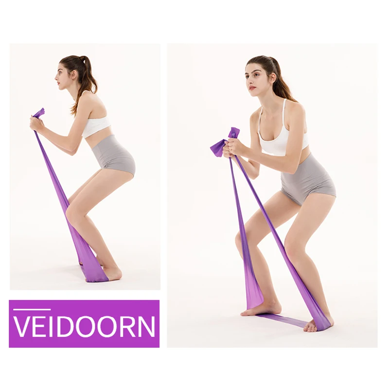 5 Pcs Resistance Bands Gymnastics Latex With Exercise Instructions For Muscle Building Yoga