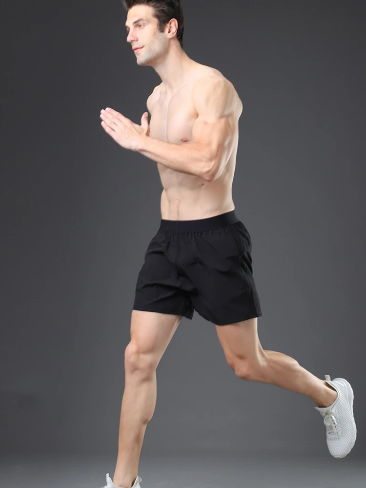 Men's Gym Shorts  Summer Outdoor Fitness Running Casual Elastic Waist Colorblocking Pockets Menswear Quick Dry Shorts  Pants