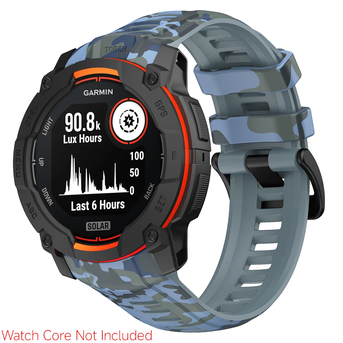 Eco-Friendly Camouflage Printed Silicone Watch Strap (22/26mm)