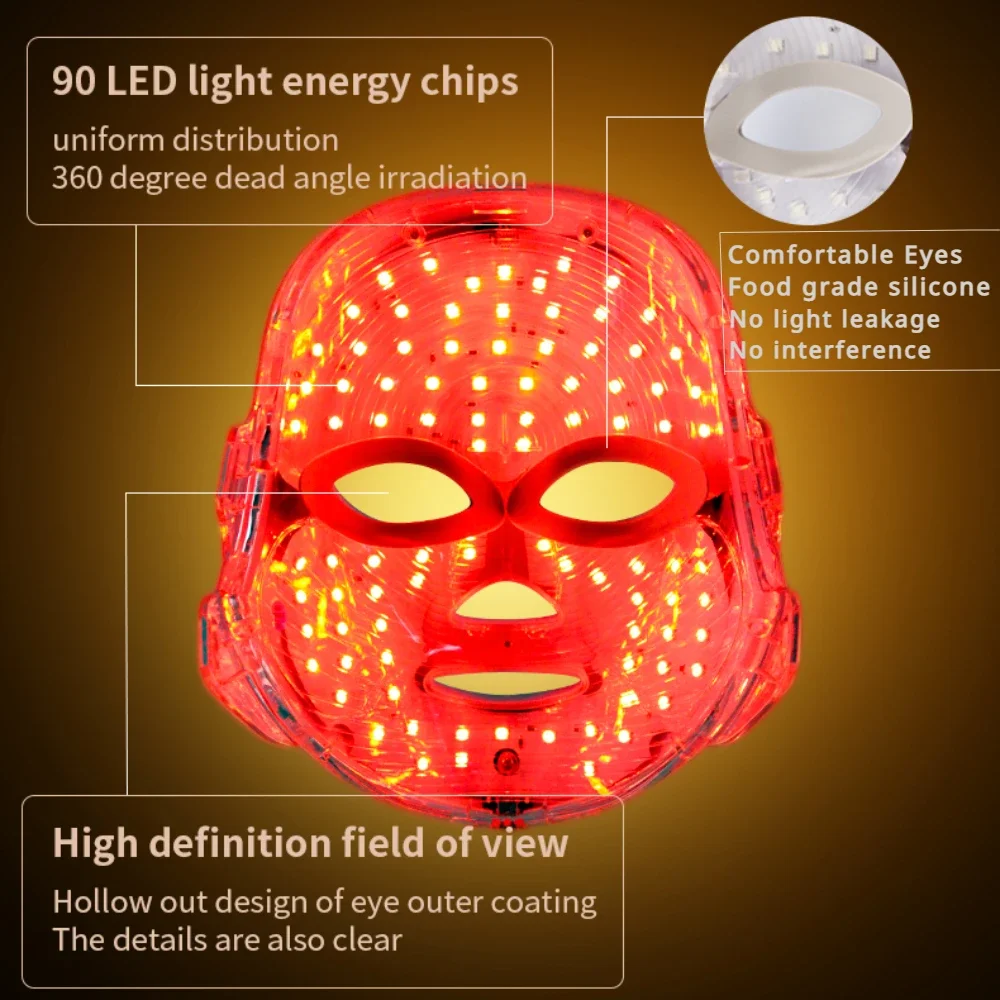 7 Colours LED Light Mask Rechargeable LED Mask Skin Care Home Use Red Light Therapy Photon Devices Face Beauty Facial Devices face mask led facial mask