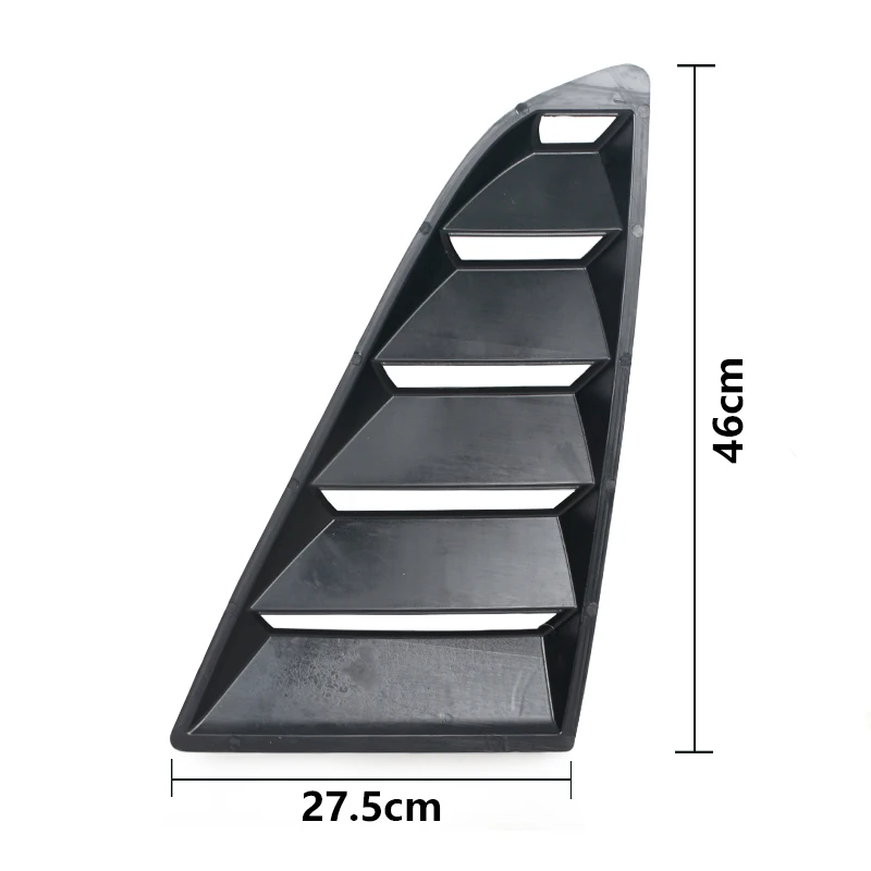 Car Side Window Louver Car Side Window Scoop Five Slot Open Louvers Cover Carbon Fiber Look Style 1/4 Quarter For Ford Mustang 2015 -