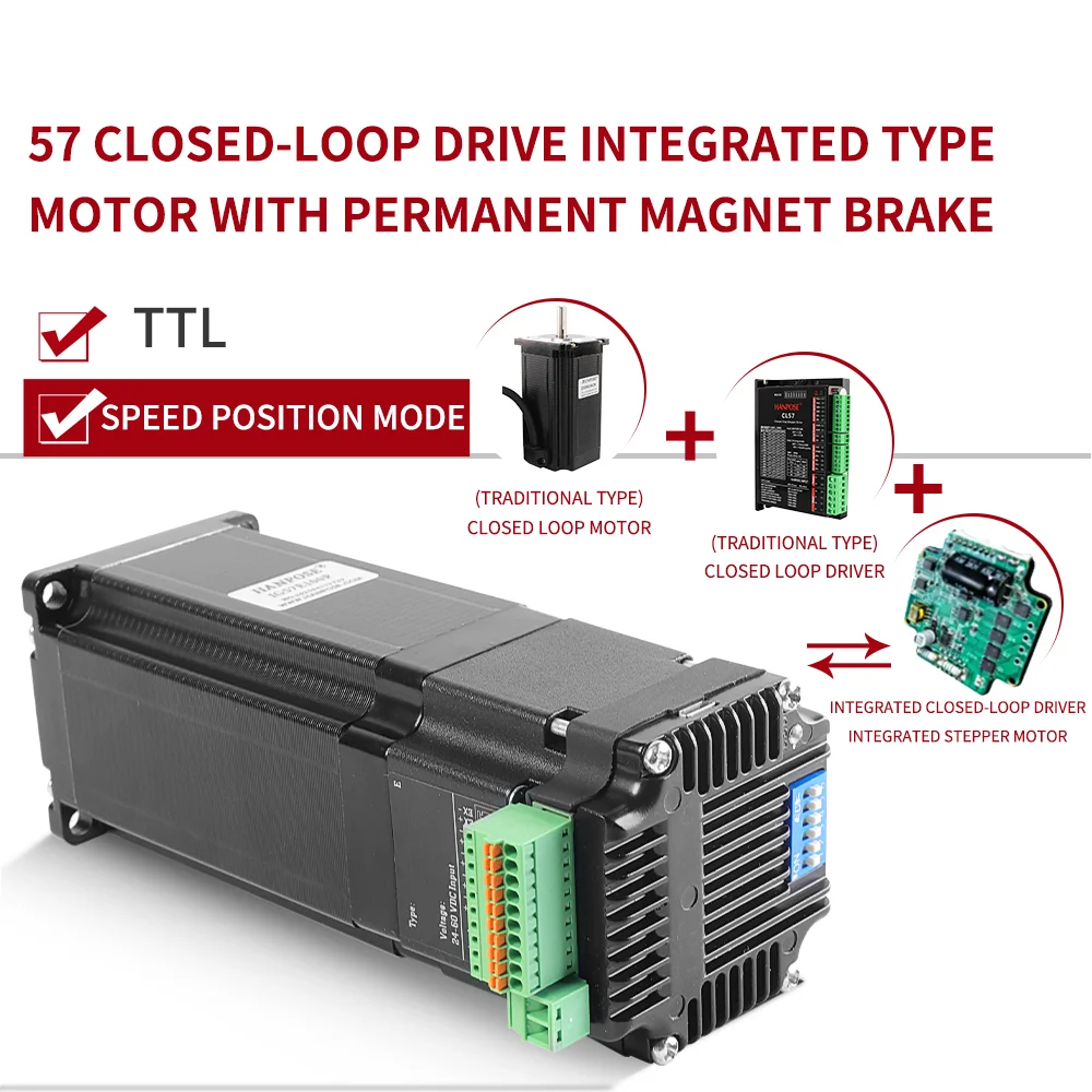 ZXY 통합 폐회로 모터 Nema23 IG57E100P 영구 자석 스테퍼 모터 브레이크 차단 펄스 2.5a 4.0v 3.3n M