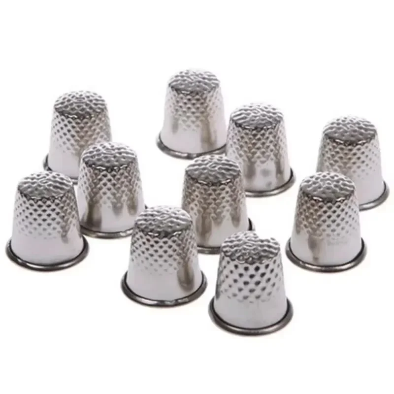 10 Pcs/set Household Conveneince DIY Sewing Tools Finger Protector Antique Hard Sewing Thimble Needles Sewing Accessoires
