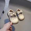 Baby Girls Leather shoes Comfortable Soft-soled Infant Casual Shoes Spring Autumn Children Lace Bow Floral Princess Party Shoes 2