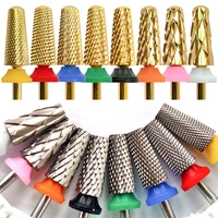 Tapered Barrel Nail Drill Bits Tungsten Carbide Nails Grinding Head Milling Cutter 4XC Hard Soft Gel Removal Polishing DIY Tools