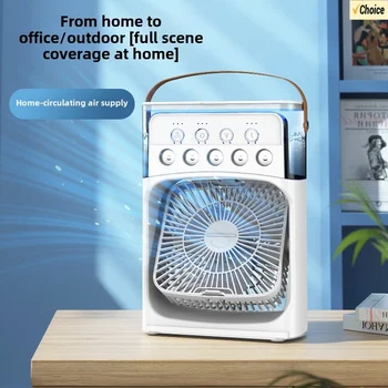 Mini AC Air Cooler Fan 3 in 1 Portable Humidifier with LED Light for Home Office Bedroom Camping Cooling 1
