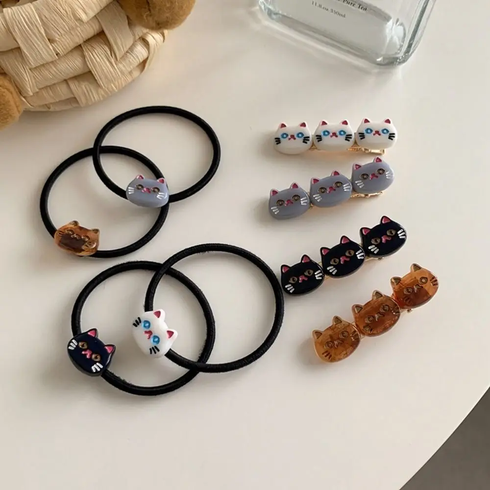 

Новая цветная заколка для волос с животными в стиле ретро Милая челка с мультяшным котом боковой зажим для женщин и девочек резинка для волос модный головной убор