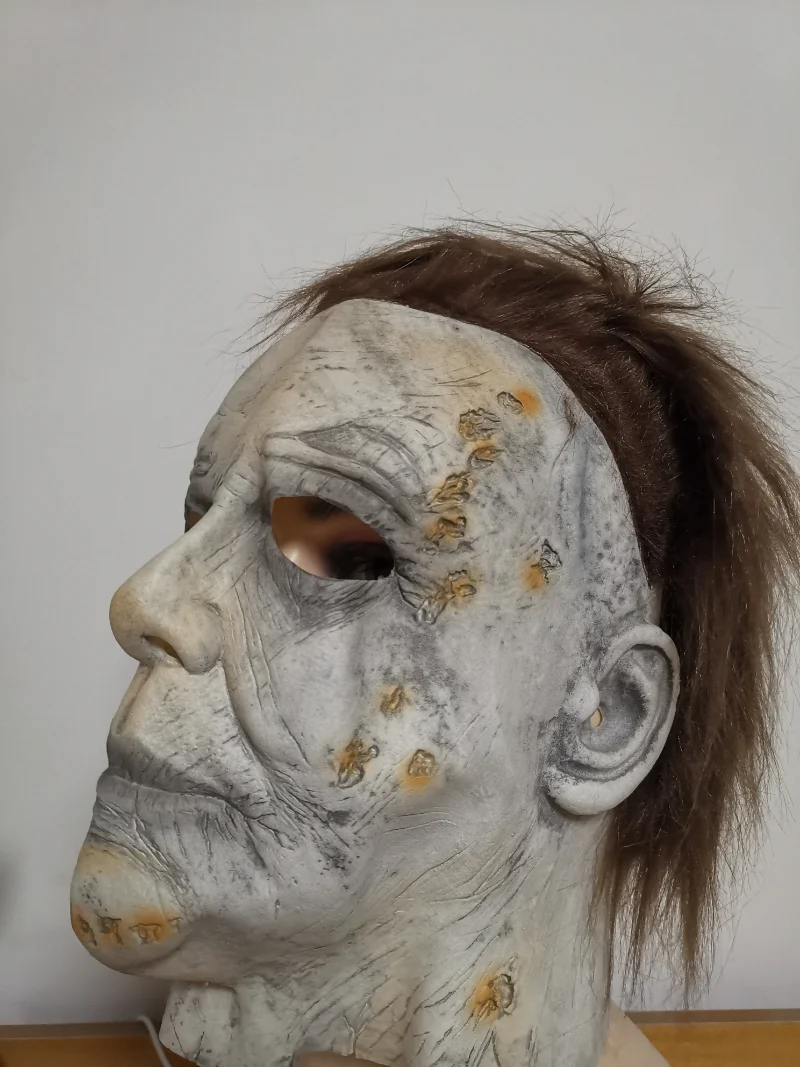 Halloween Horror Movie Michael Myers Mask Cosplay Adult Latex Full Face Helmet Puntelli Spaventosi