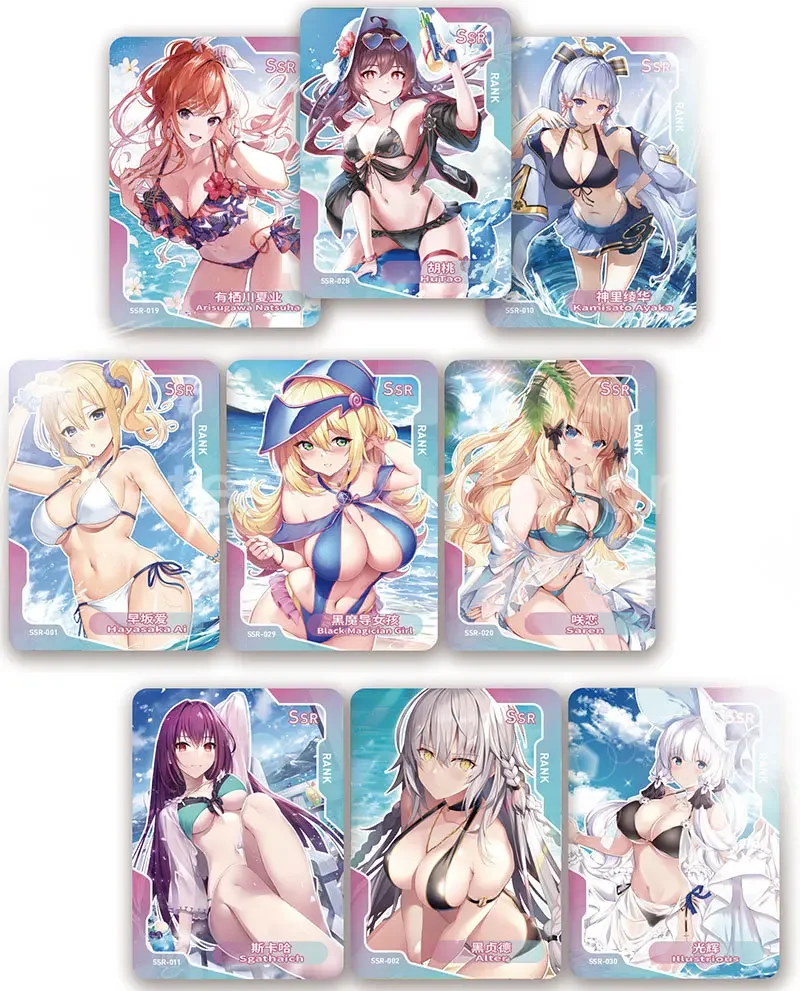 New Sexy Girl Goddess Haven Cards Booster Box Collection Anime Goddess Feast Rare Metal Card Board Game Table Toy Children Gift 5