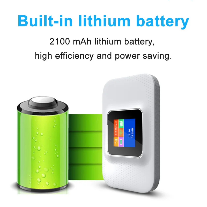 4G wifi router color LCD display LTE modem Sim Card Router MIFI pocket hotspot built-in battery portable WiFi