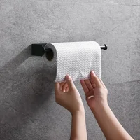 Stainless Steel Paper Towel Holder Self Adhesive Kitchen Roll Paper Holder No Punching Kitchen Bathroom Lengthen Storage Rack 3