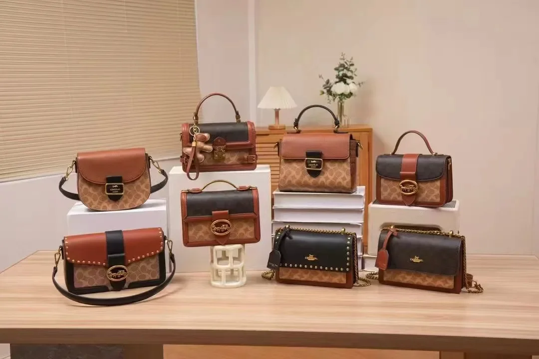 Luxury Brand Fashion Classic Contrasting Color Vintage Handbag High-quality Retro Temperament Single Shoulder Crossbody Bag