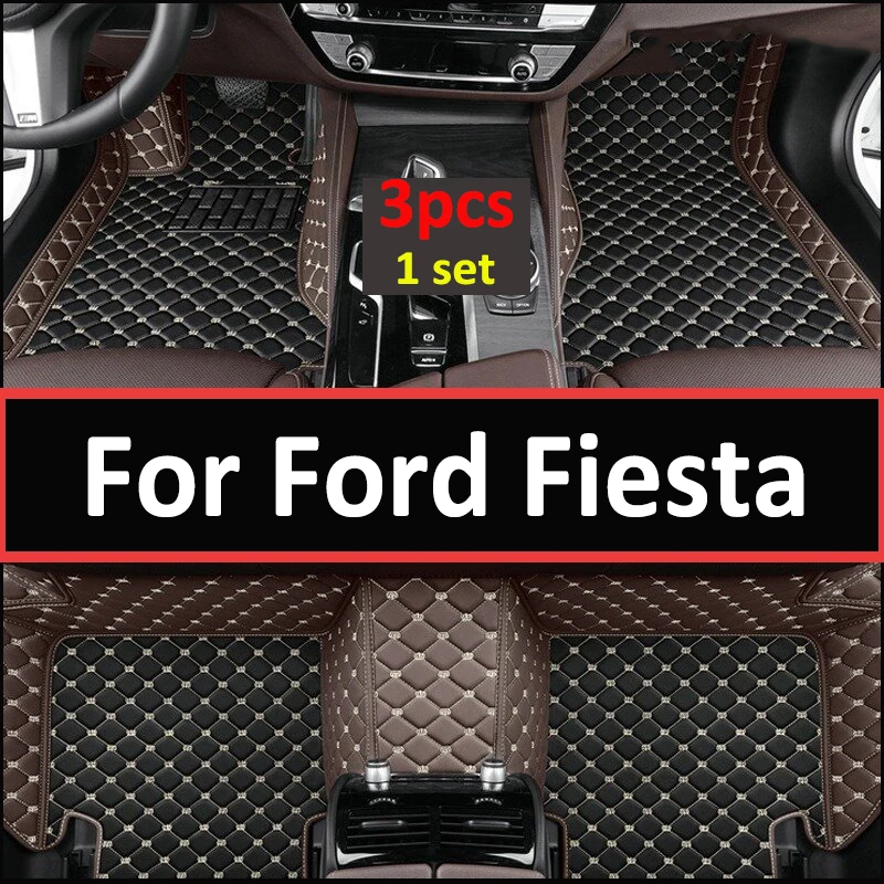 

Car Floor Mats For Ford Fiesta 2016 2015 2014 2013 2012 2011 2010 2009 2008 Leather Carpets Auto Interior Waterproof Decoration