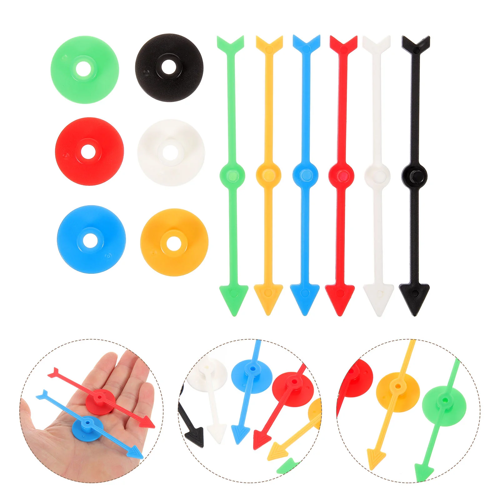 6 Pcs Arrow Plastic Pointers Digital Turntable Toys Board Game Accessories Chess Games Lottery Wheel Arrows Plastic
