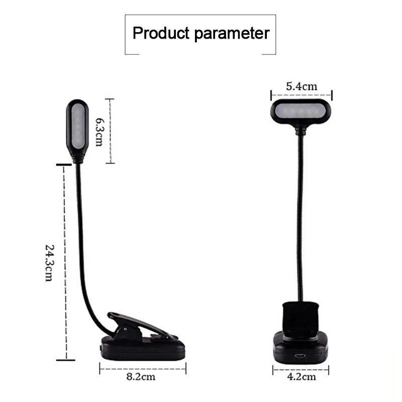 LED Mini Book Lamp led light night light book light mini night light mini led light Battery Power Portable Flexible Bendable Bedroom Reading Light Study Eye Protection Clip On Table Lamps