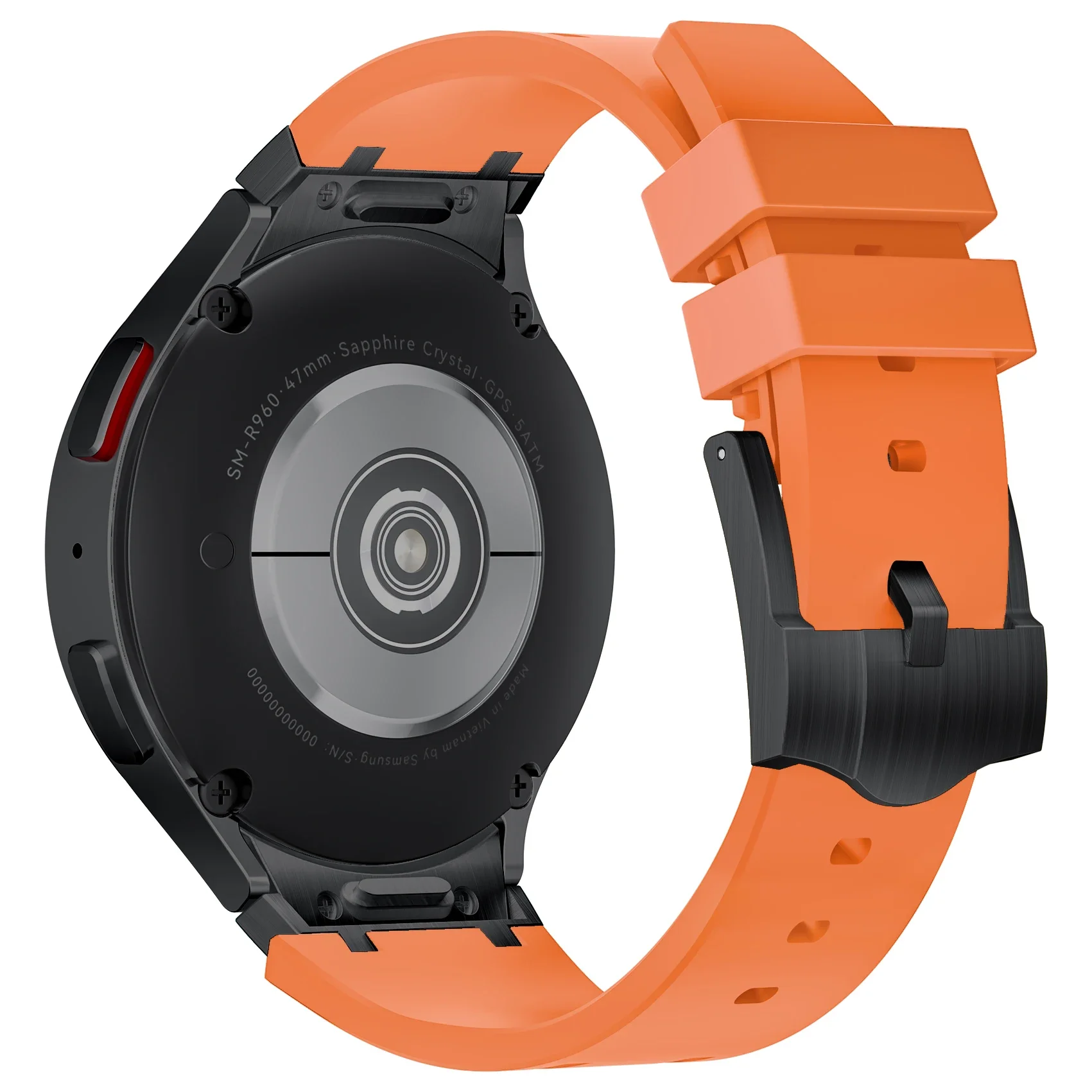 Liquid Silicone+Metal Strap For Samsung Galaxy Watch 6/4 Classic 47/43mm Modification Kit Belt Galaxy Watch 6/5/4 40mm 44mm Band