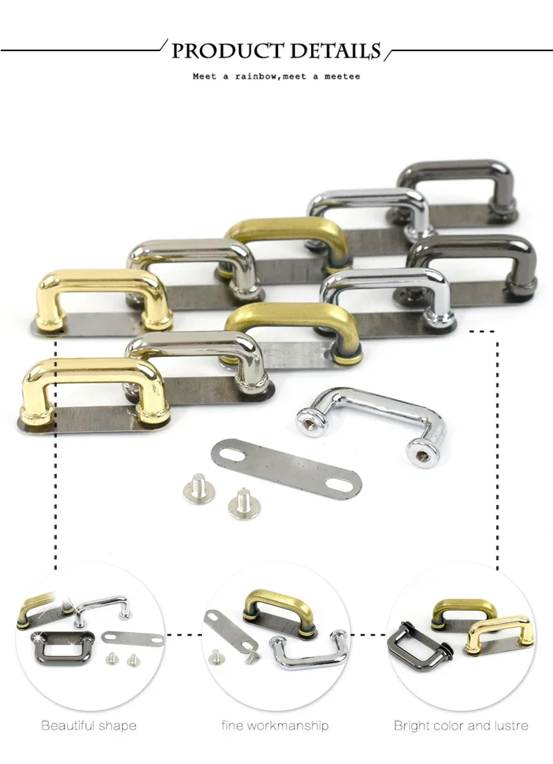 5/10/20Pcs 21mm Metal D-ring Buckles Arch Bridge with Screws Clasp Bag Handle Strap Connector Buckle Hardware Accessories