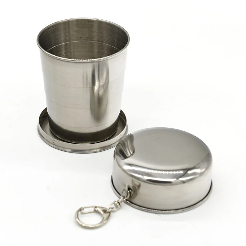 

Outdoor Portable Men's and Women's Portable Metal Stainless Steel Telescopic Cup Folding Cup Beverage Cup
