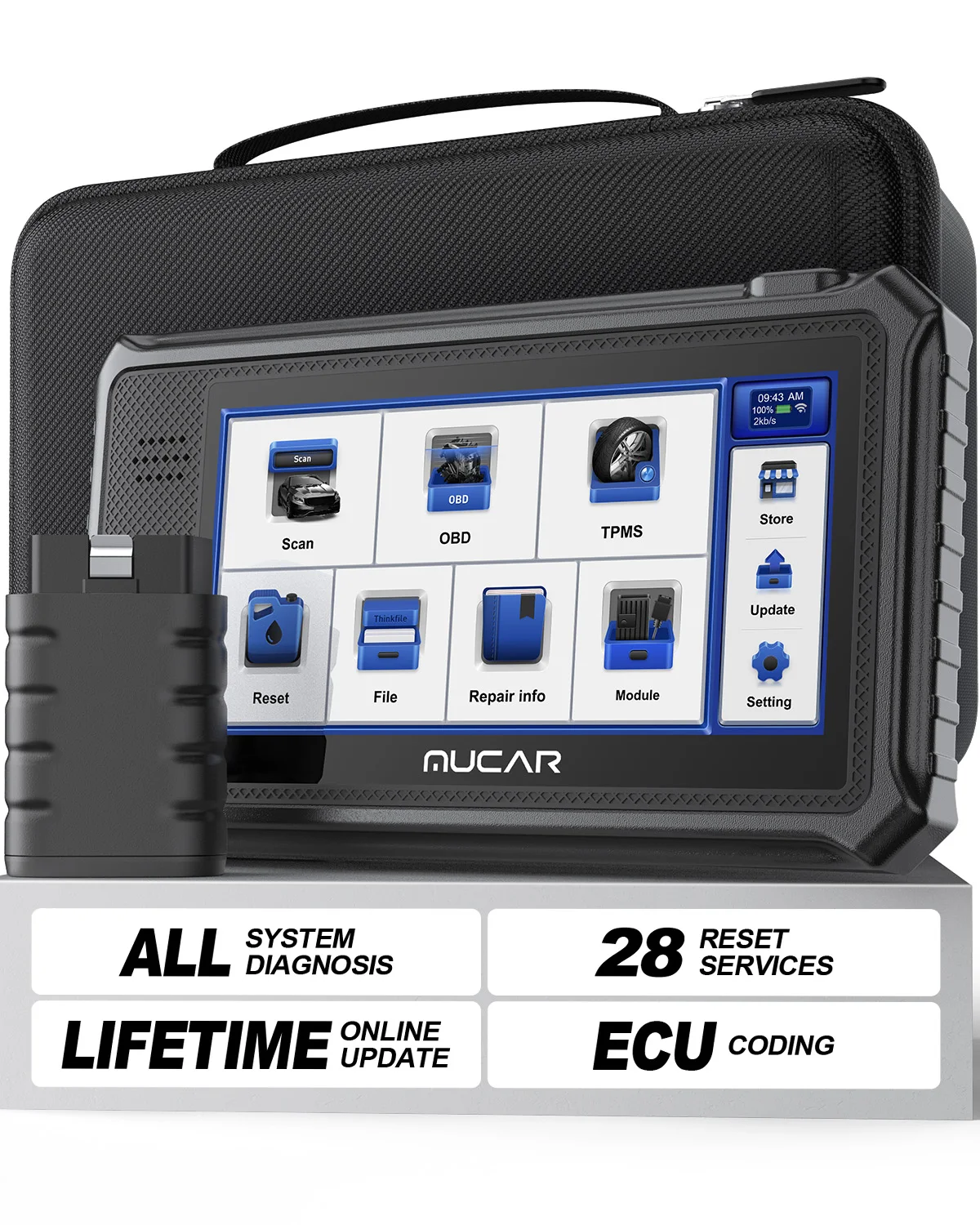 MUCAR VO6 OBD2 Scanner All Systems Diagnostic with 28 Reset