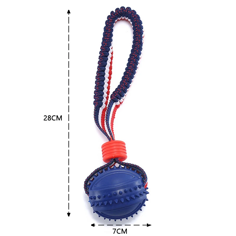 Dog Ball Toy with Rope Interactive Teeth Cleaning Balls for Small Large Dogs Bite Resistant Chew Toys Puppy Training Pet Supply 6