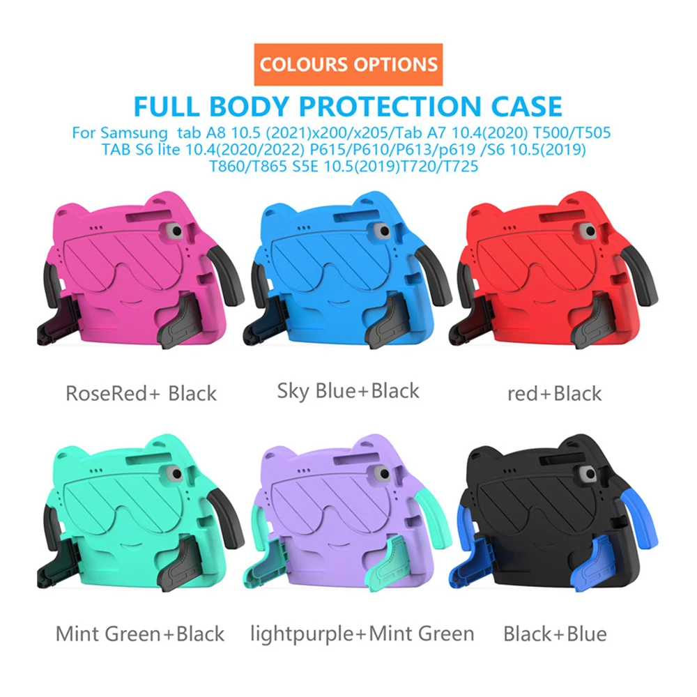 Children's Cartoon Tablet Cover with Dual-Angle Stand