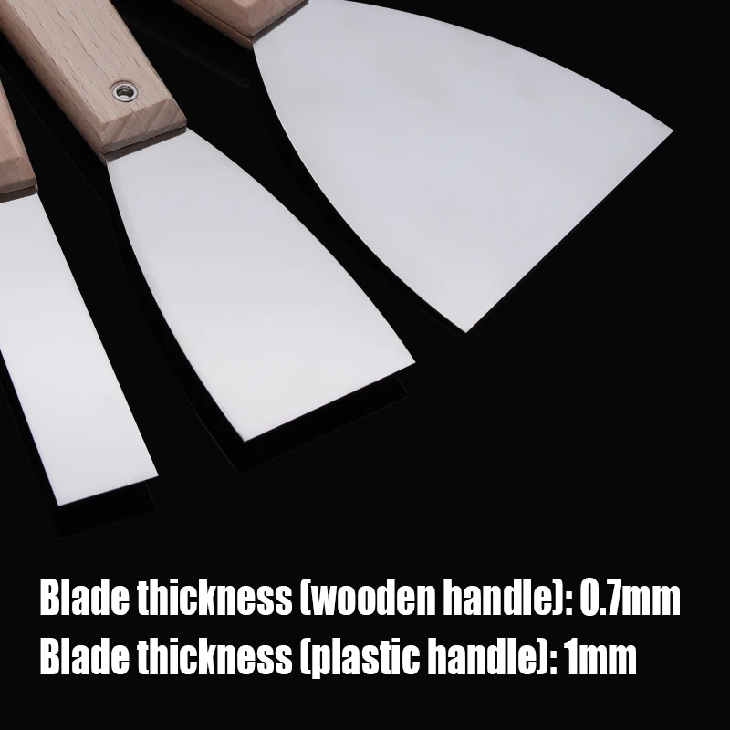 1PCS 1-6 Inch Stainless Steel Putty Knife Wood/Plastic Handle Scraper Paint Knife Decoration Wall Scraper Paint Tool