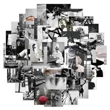 

10/30/50PCS Creative Black and White Style Urban Graffiti Stickers Luggage Motorcycle Notebook Waterproof Stickers Wholesale