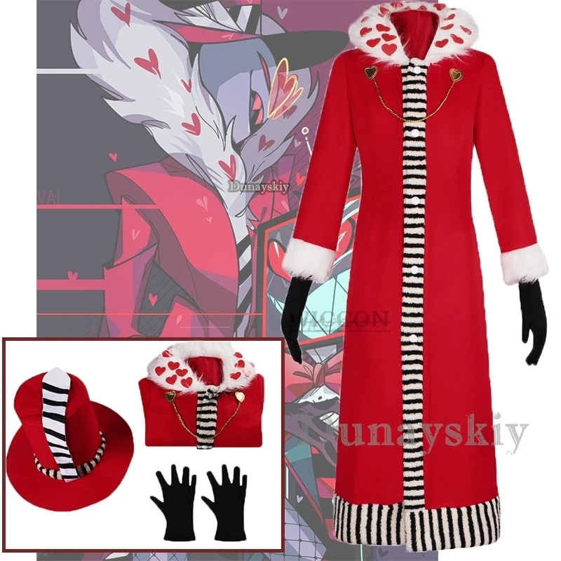 

Anime Hazbin Valentino Cosplay Costume Clothes Hotel Uniform Cosplay Suit Uniform Daily Outfit Halloween Party Unisex Set cos