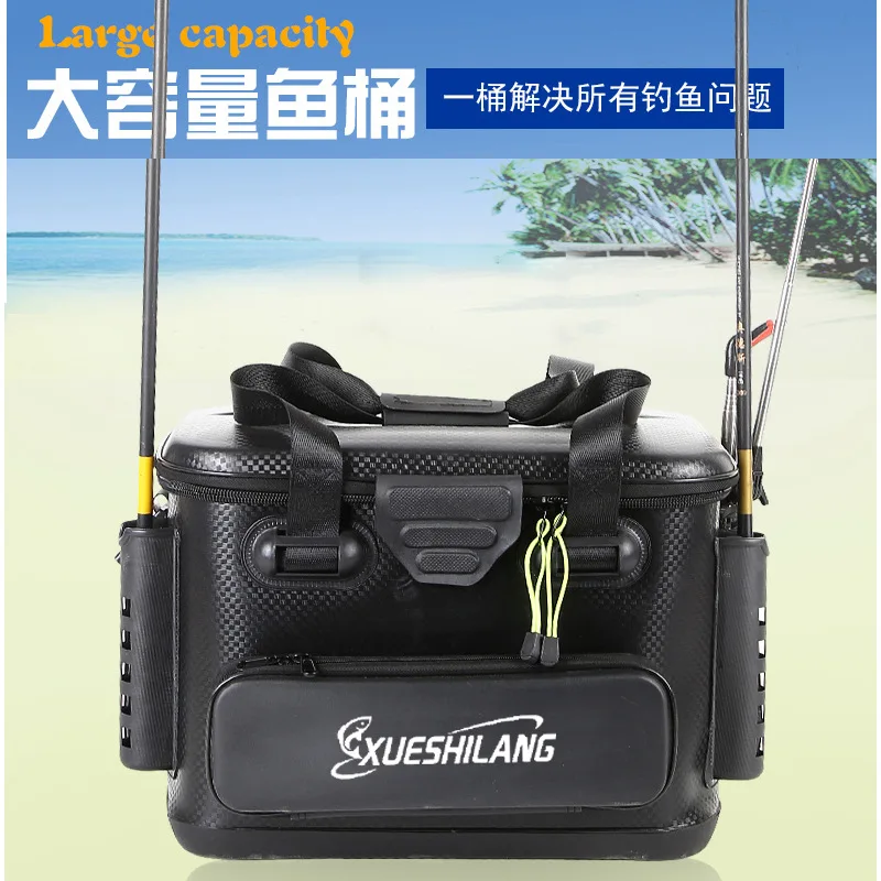 

LIZARD Portable Fishing Bag Folding Thickening Living Fish Bucket EVA Water Tank Bucket Camping Fishing Tackle Live Fish Box