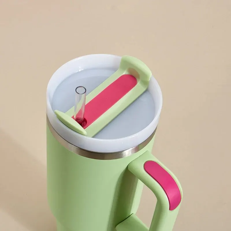 Stainless Steel Thermos Cup 40oz Handle Cup Second Generation Stainless Steel Thermal Insulation Cooling Double Vacuum Car Cup Handle Household
