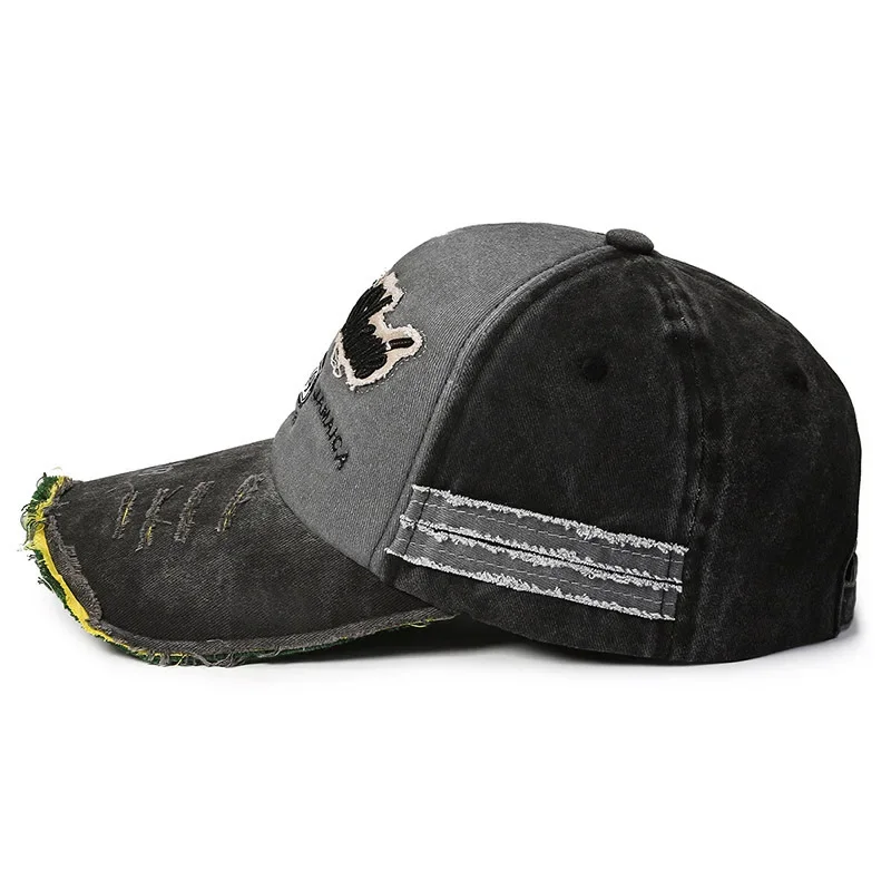 Hot Sale Unisex Washed Cotton Vintage Cap Letter Embroidery Baseball Cap Men And Women Outdoor Sports Hats 4