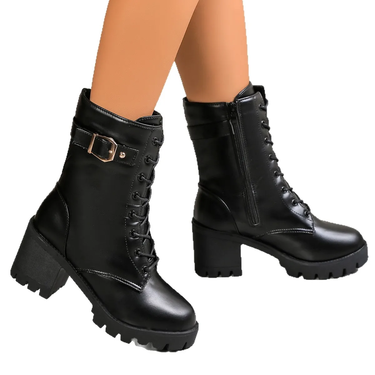 Luxury Women's Boots Winter Warm Women Snow Boots Fashion High Quality High Heels Comfort Platform Women Short Boots Botas Mujer