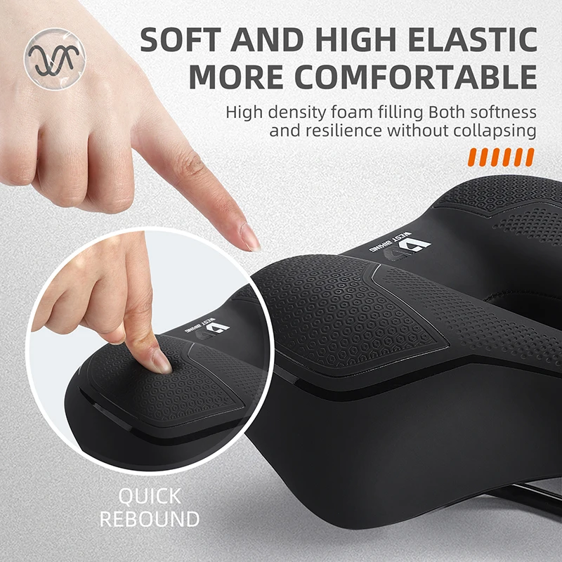 Thicken Bicycle Saddle Comfortable Shockproof Cycling Seat Hollow Non-slip Soft Cushion Travel MTB Road Bike Saddle bicycle saddle