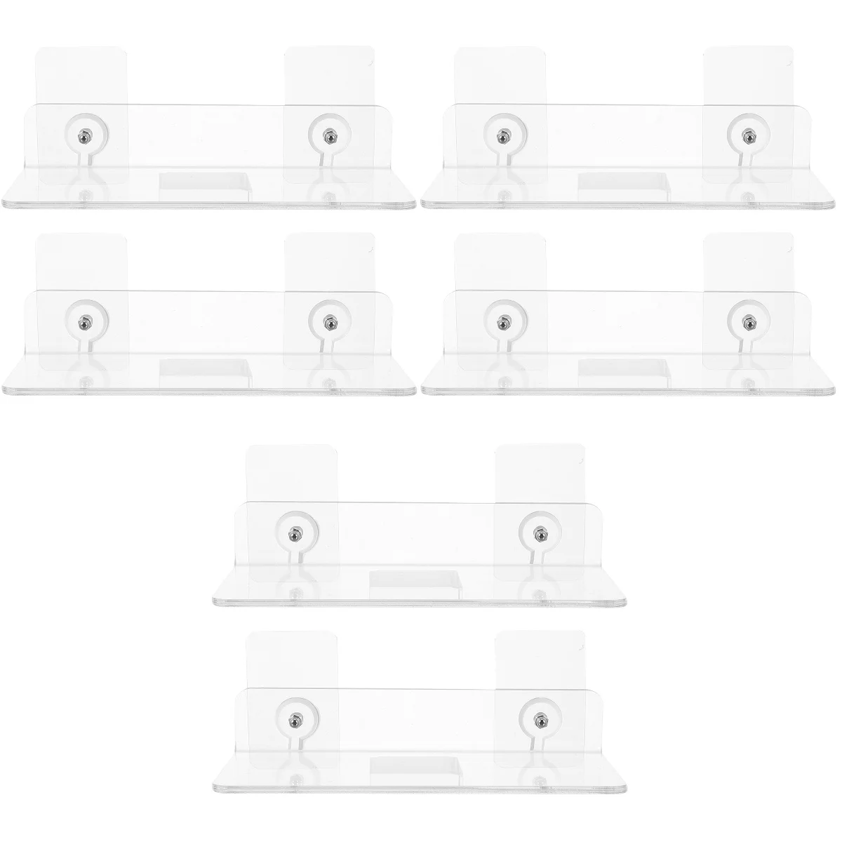 

6 Pcs Bathroom Wall-mounted Storage Racks Acrylic Storage Organizer Holder