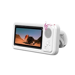 Waterproof Bluetooth Shower Speaker & Phone Mount with 360° Rotation (WHITE)