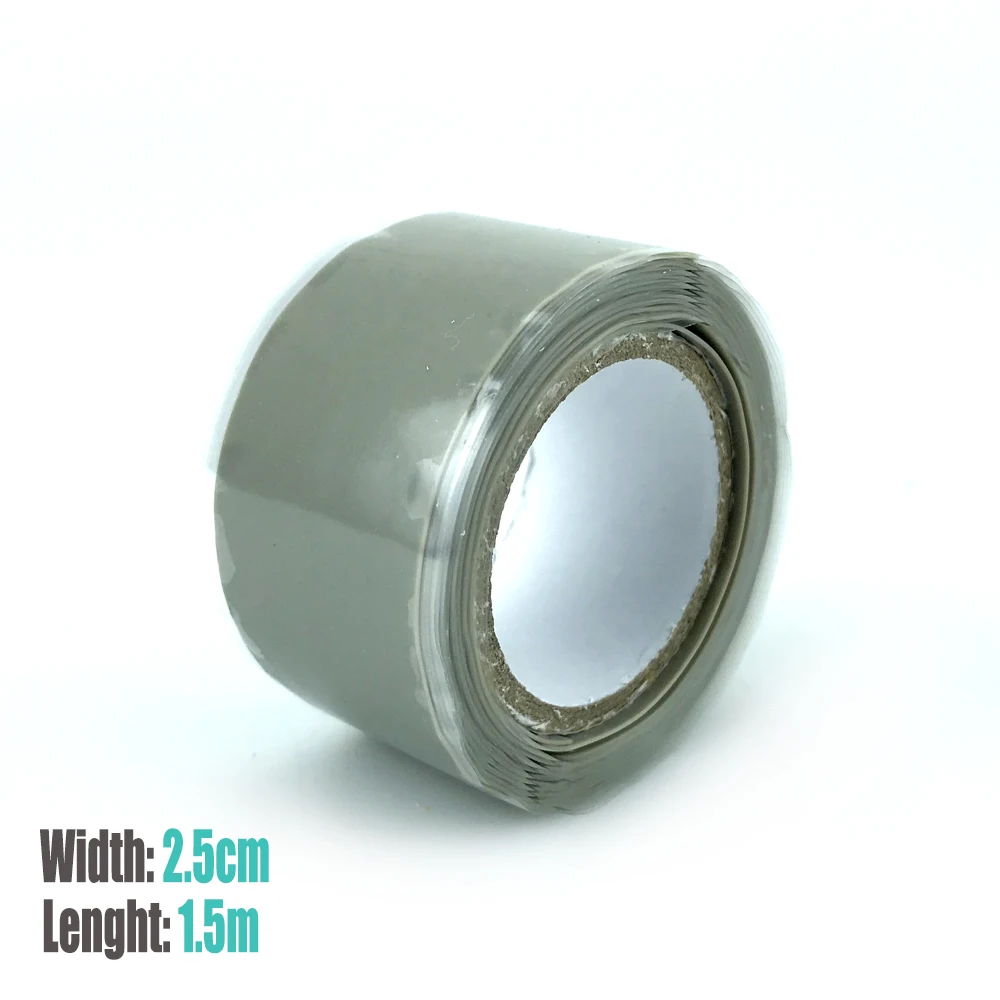 Isolatie Tape, Silicone Reparatie Afdichtingsband, Waterdichte Zelffuserende Pijp Reparatie Tape (2,5 cm x 3 m, 1 Stks, Geel