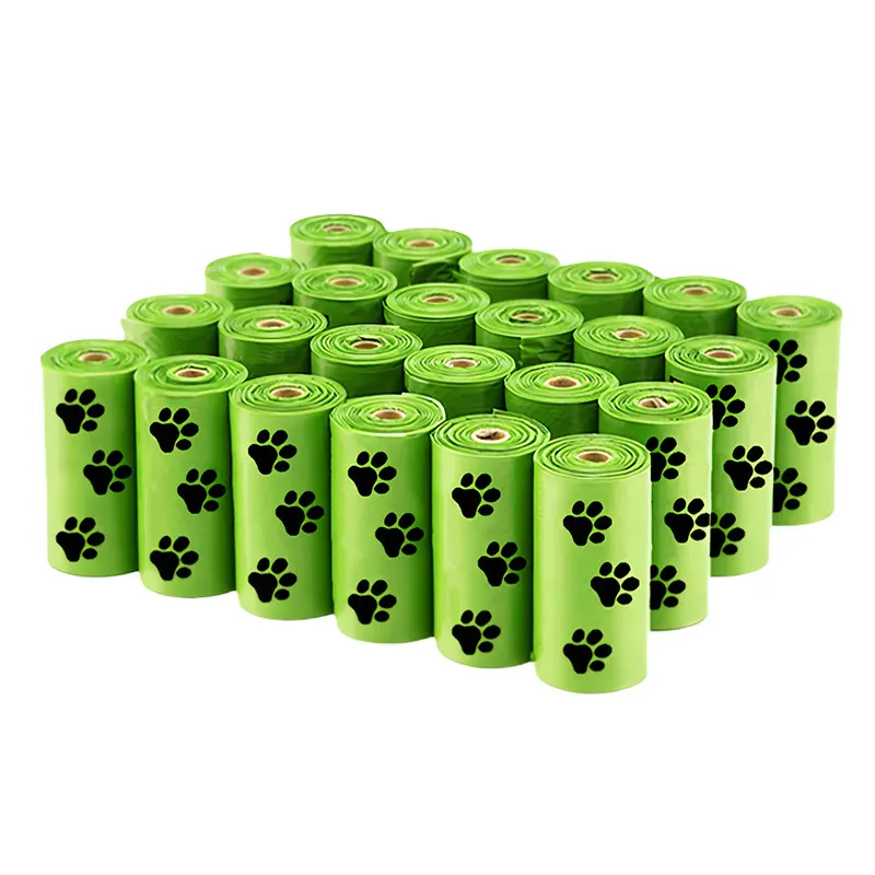 Random Color Cartoon Paw Graphic Dog Poop Bags Pet Poop Bags Leak-Proof Dog Waste Bags For Pet Supplies 6