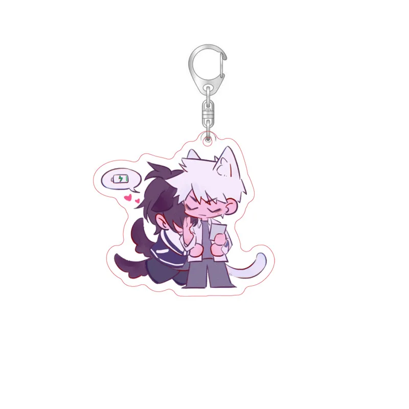 

Anime Keychain Women Link Click Key for Men Charles Key Ring Bag Acrylic Car Keyring Cute Acrylic Pendant Key Cosplay Girls Gift