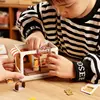 Robotime Rolife Food Box Shop DIY Miniature House Kit Easy Assembly Building Block Kits for Children Kids Sweet Color Design 6