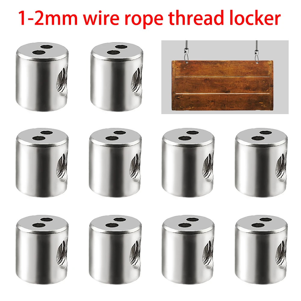 10pcs-1-2mm-Steel-Wire-Clamps-Adjustable-Suspension-Rope-Clips-Double ...